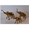 Image 2 : (3) Brass Elephants