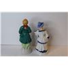 Image 3 : (2) Ceramic Statues - Royal Albert Creamer & Sugar Bowl - Ceramic Bell - Ornaments