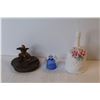 Image 6 : (2) Ceramic Statues - Royal Albert Creamer & Sugar Bowl - Ceramic Bell - Ornaments