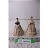 Image 1 : (2) Franklin Porcelain Belles of the Masquerade Figurines - Barbara and Diane