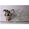 Image 1 : Glass and Silver Plated Pitchers