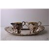 Image 2 : Silver Plated Sugar, Creamer and Tray