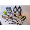 Image 5 : Wild Life Warning System - Garden Tools - Pocket Knives - Lighter - Wooden Yo-Yo - Misc. Items