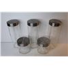 Image 4 : (5) Glass Kitchen Cannisters/Containers