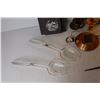 Image 2 : Letter Holder - Solar Plastic Bird Chimes (broken wing) - Plastic Salade Fork & Spoon - Brass Music 