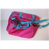 Image 3 : Pink Duffle Bag - (4) Shower Curtain Liners - (2) Rain Ponchos - Tarp - Table Cloth - Sign