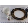 Image 2 : Advertising Hat Dobbs + Aynsley Tea cup and Plate + Solian Ware Plate + Royal Albert Cup