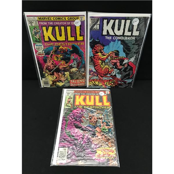 KULL THE CONQUEROR #1AND #22 AND #25  (MARVEL COMICS)