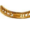 Image 6 : Chanel Gold Metal Cut Out Logo Bangle Bracelet