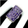 Image 3 : Natural Brazil Amethyst &  Sapphire Ring