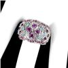 Image 1 : Natural  Rhodolite Garnet  Apatite Sapphire Ring