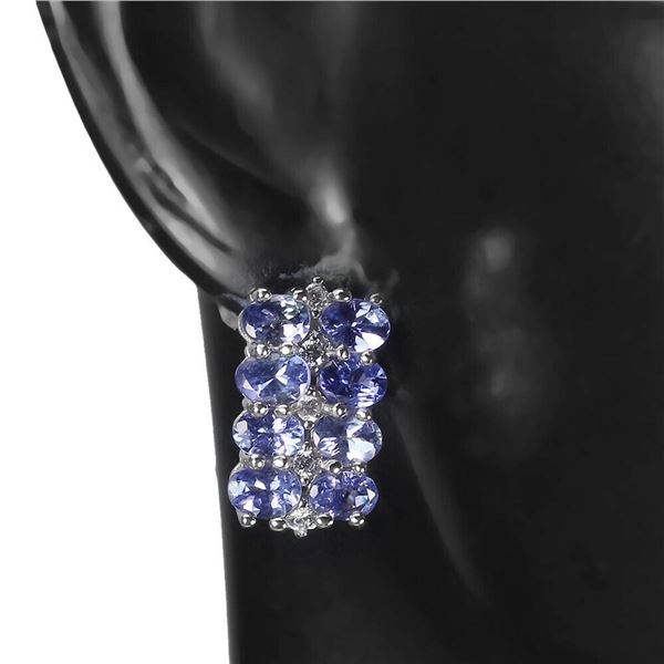 Natural Unheated Tanzanite Earrings