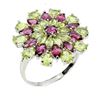 Image 1 : Natural Marquise Rhodolite Garnet Ring