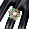 Image 3 : Natural Sapphire  Emerald Pearl Ring