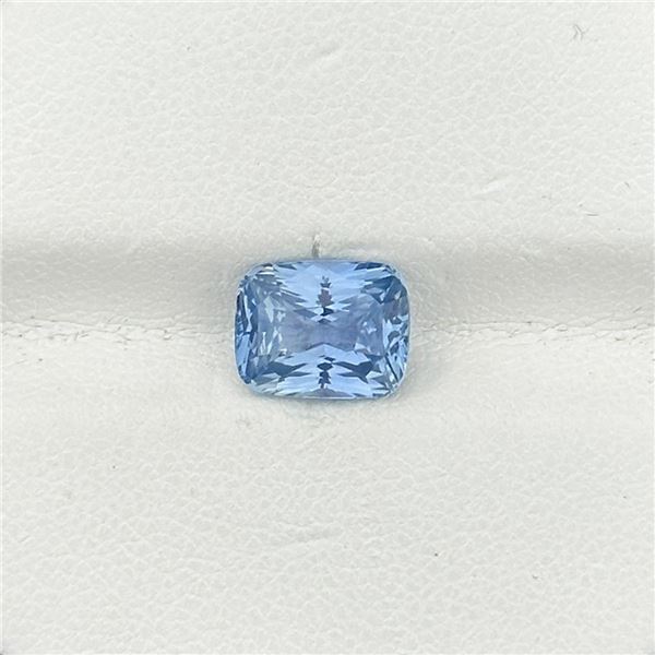 Natural Untreated Sky Blue Cushion Sapphire 3.18 Cts- Certified