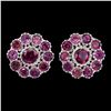 Image 1 : Natural Pink Rhodolite Garnet Earrings