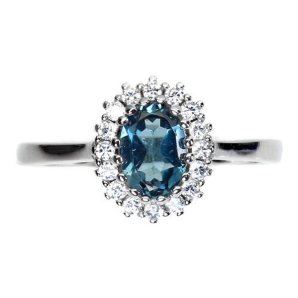 Natural London Blue Topaz  Ring