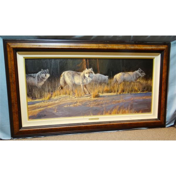 Glazier, Nancy, canvas transfer print, Border Patrol, 16" x 35", #50/195, framed