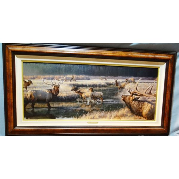Glazier, Nancy, canvas transfer print, Morning Frost, 15" x 36", #137/195, framed