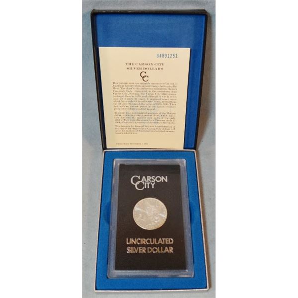 1884 CC Morgan dollar, uncirc., in GSA case