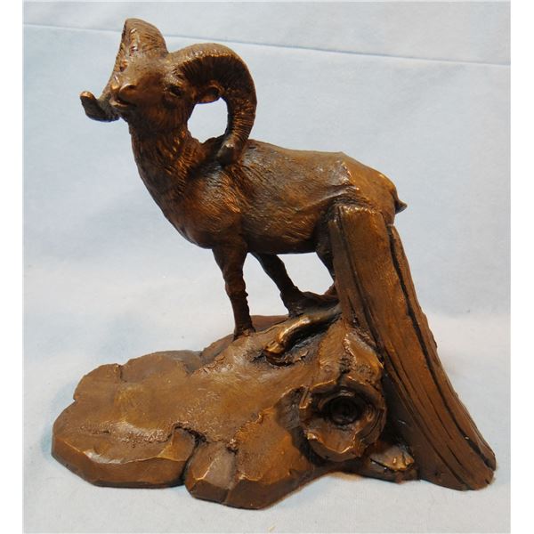 (2) Chappel cold cast bronzes: Mountain Sentinel, 1982, 8" x 8" x 5"& The Mornings Catch, 1981,  8"