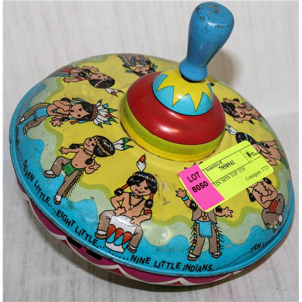 1950S TIN SPIN TOP TOY 1950s tin spin top toy