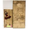 Image 1 : PAIR 1940S BALLET DRAWINGS ON WOOD