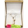 Image 1 : 10K GOLD NECKLACE WITH DIAMOND HEART PENDANT