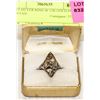 Image 1 : 925 SILVER RING W 12K GOLD INLAY DETAIL