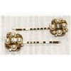 Image 1 : PAIR FANCY HAIR CLIPS VINTAGE