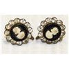 Image 1 : PAIR VINTAGE CAMEO EARRINGS
