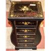 Image 1 : ORNATE PAINTED WOOD JEWELRY CABINET