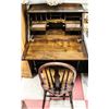 Image 2 : ANTIQUE DROP FRONT DESK WITH CHAIR