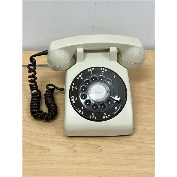 Vintage Rotary Dial Telephone Phone - dial spins nice - not tested, see photos