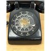 Image 2 : Vintage Black Rotary Dial Telephone Phone - dial spins nice - not tested, see photos
