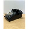 Image 4 : Vintage Black Rotary Dial Telephone Phone - dial spins nice - not tested, see photos