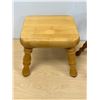 Image 2 : 2 Wooden Stools / Plant Stands (round one approx: 9"W 12.75"T)
