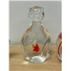 Image 3 : 4 Figural Art Glass Paperweights - Cat / Bird / Jellyfish / Elephant (cat approx: 6.5" tall)