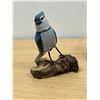 Image 2 : 3 Painted Wood Bird Décor Items as pictured (tallest approx: 4.5")