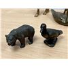 Image 5 : 6 Metal (mostly brass) Decorative Animal Figurines (tallest about 3")