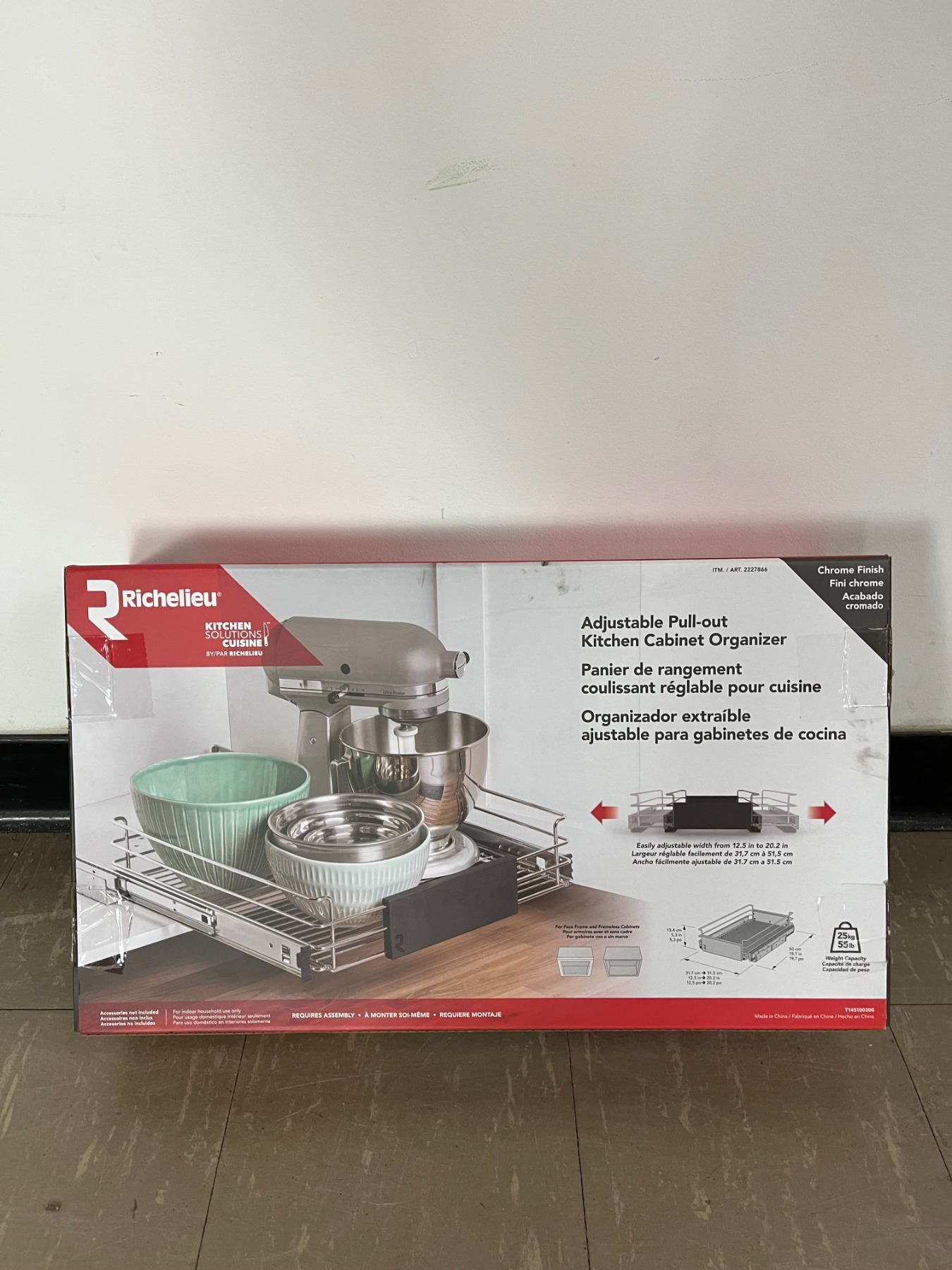 Richelieu Adjustable pull out kitchen organizer Appears to be