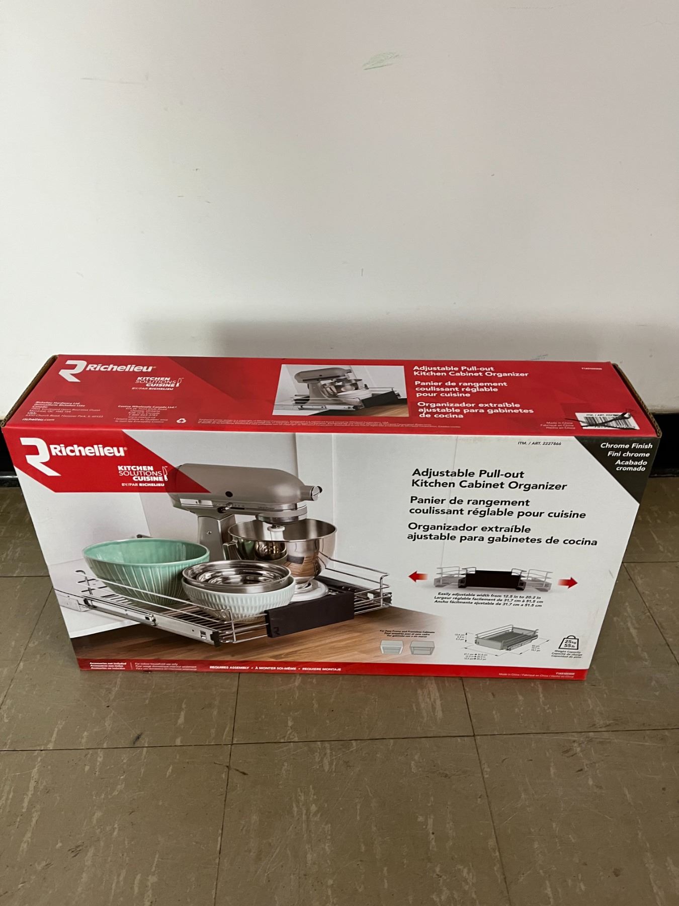 Richelieu Adjustable pull out kitchen organizer Appears to be