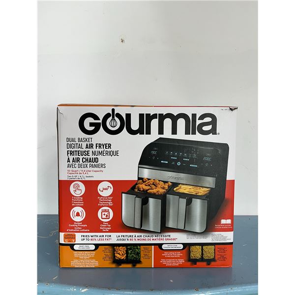 Gourmia Dual Basket 10 Qt. Air Fryer see photos for details