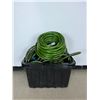 Image 1 : 3 Lengths of Garden Hose in Plastic Tub - Well over 50' each; tub has broken handle
