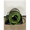 Image 2 : 3 Lengths of Garden Hose in Plastic Tub - Well over 50' each; tub has broken handle