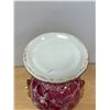 Image 8 : Large Italian Ceramic Vase / Centerpiece - Approx: 15.25"T 10.5"W