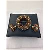 Image 1 : SHERMAN signed brooch and earrings