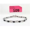 Image 1 : Blue Sapphire & Diamond Tennis Bracelet
