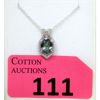 Image 1 : Mystic Topaz & Diamond Sterling Silver Pendant 