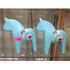 Image 1 : 2 Rare Vintage IKEA Dala Horses - 9" x 10.5" tall